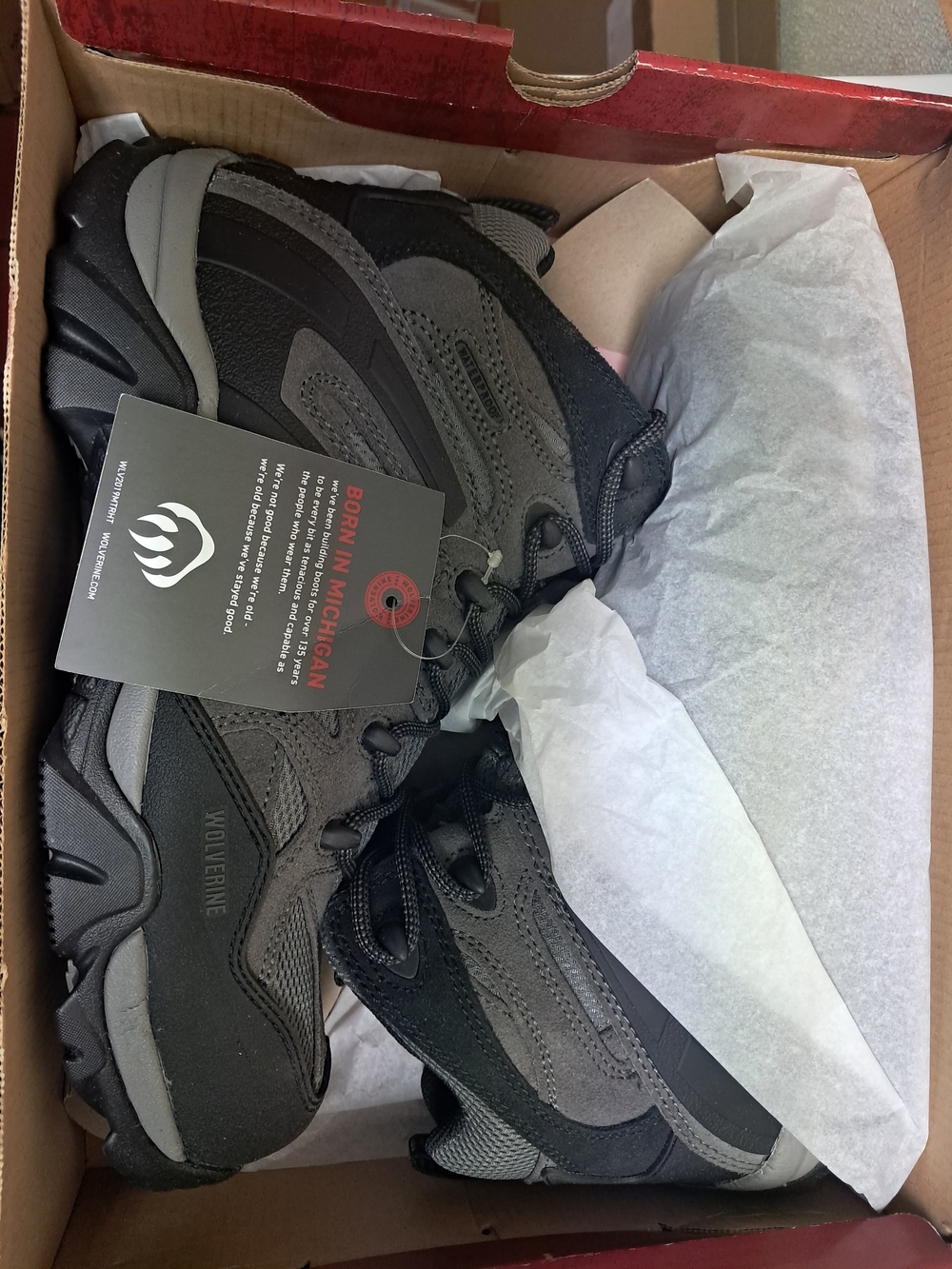 Wolverine Men’s Black/Grey Work Shoes